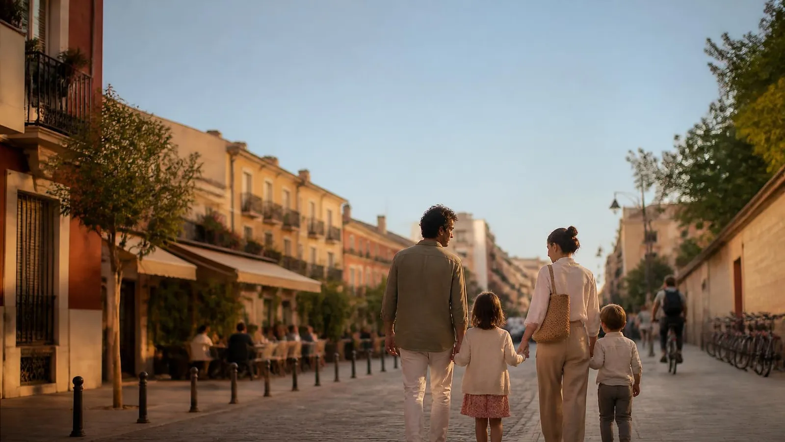 A family settling into life in Madrid